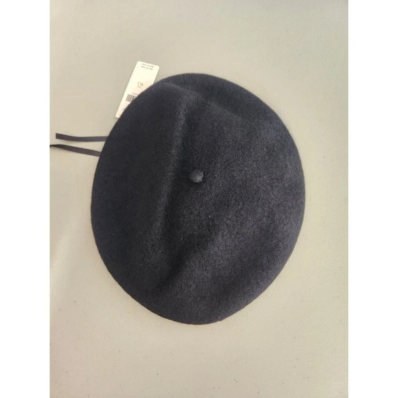 NWT Anthropologie Maeve Pearl Bow Beret One Size Black - Picture 6 of 16